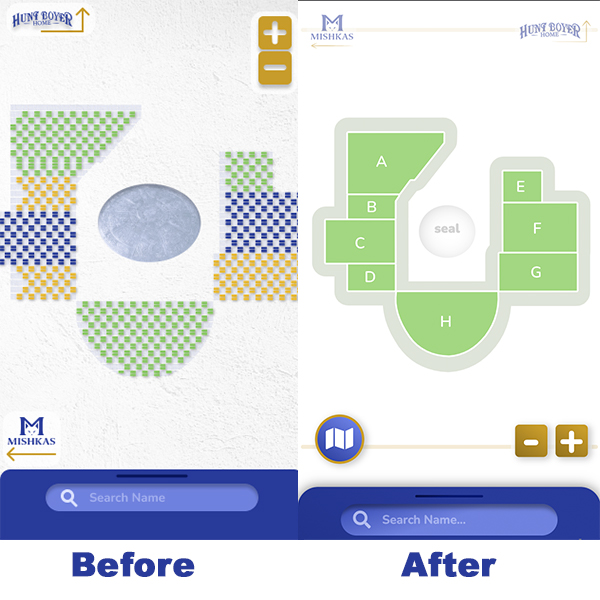 before and after of brick map